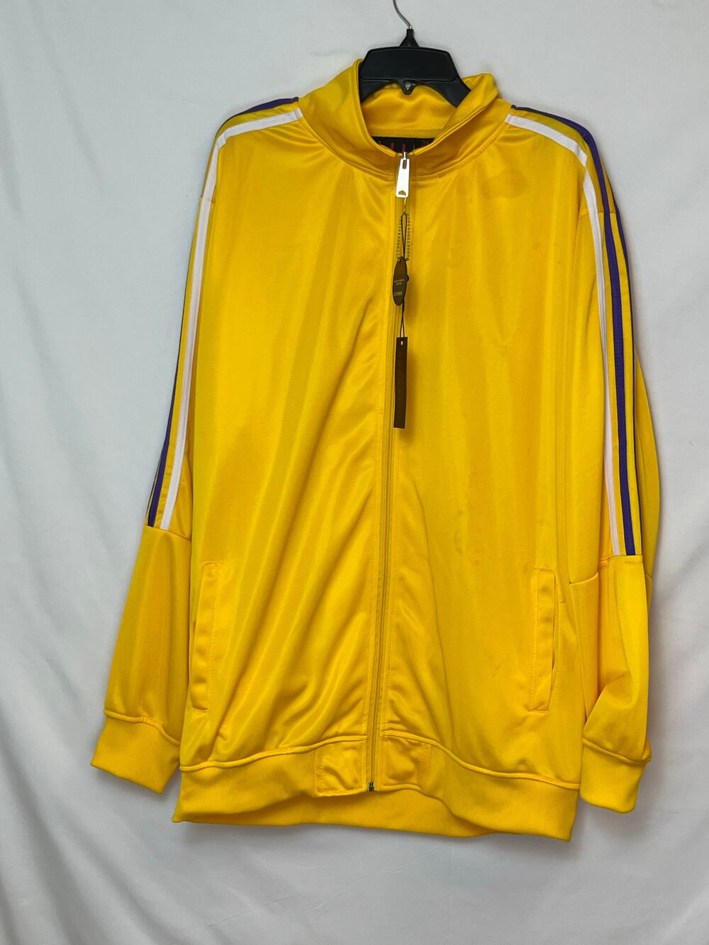 NWT Linea Uomo Men's Size 3XL Zip Front Long Sleeve Active Wear LA Lakers Theme